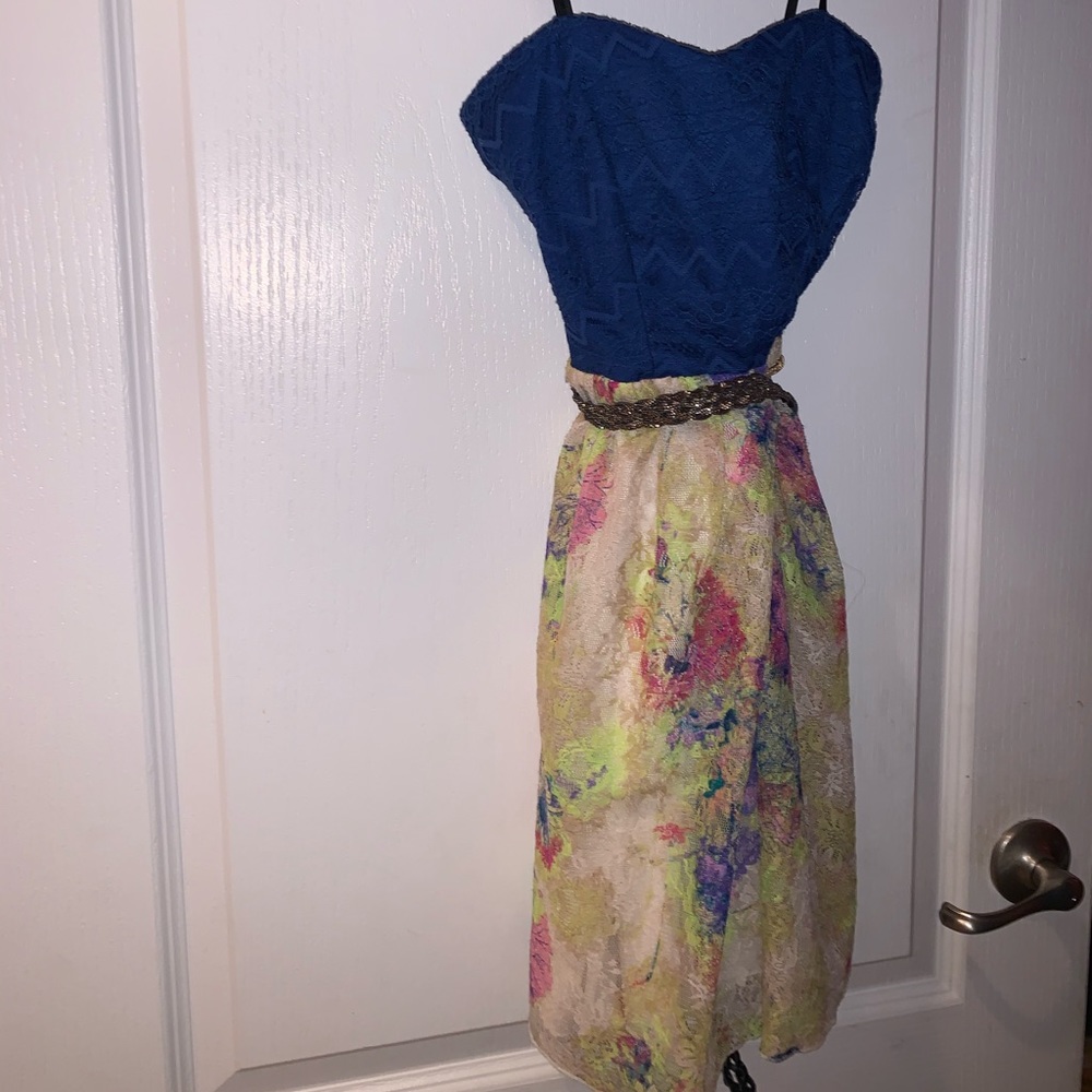 Colorful fit and flare dress